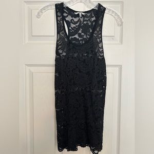 Buckle BKE - Black Lace Tank with Sparkles- Size Small